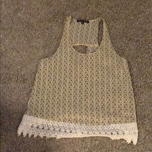 Tank top with key hole opening in back